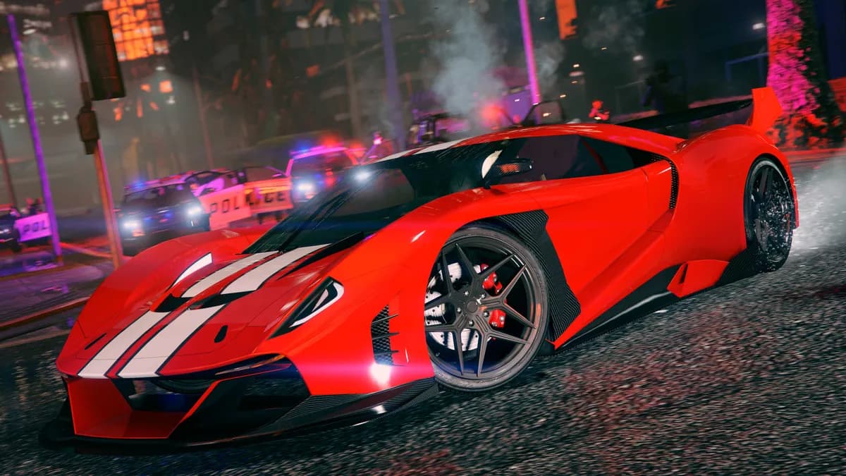 Grotti Veleno GT supercar driving in Los Santos