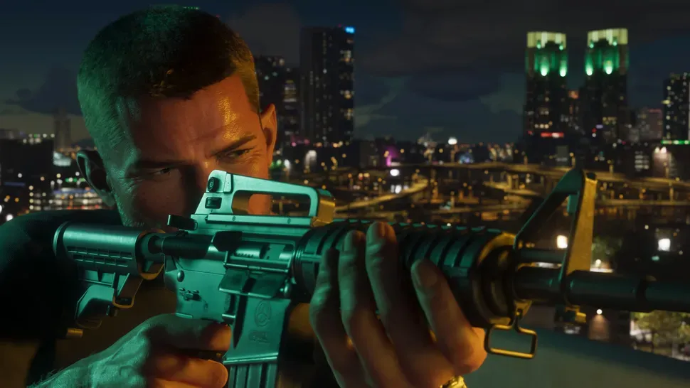 Duke Carbine assault rifle with custom attachments in GTA 6