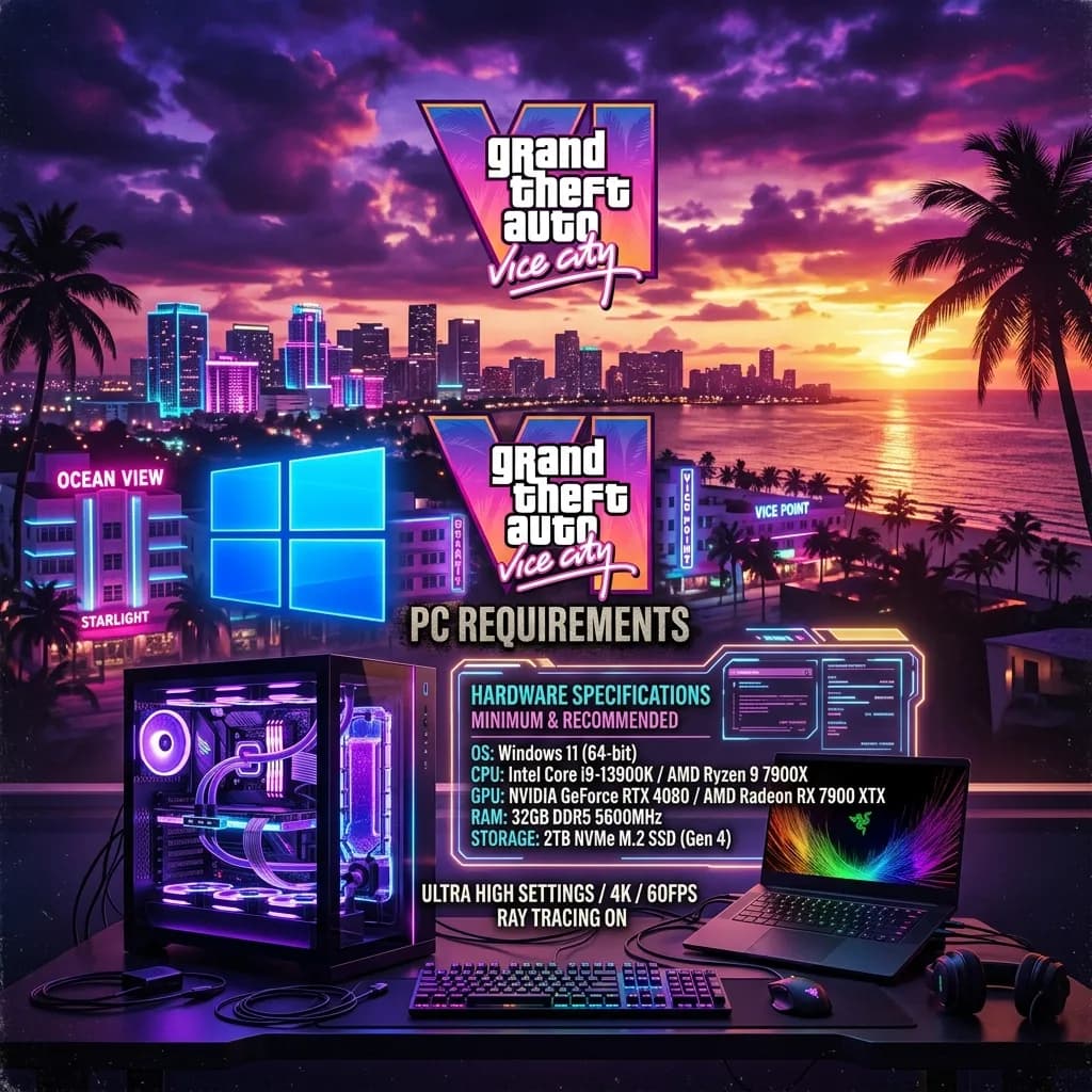 GTA 6 PC Requirements: Minimum, Recommended & Ultra Specs