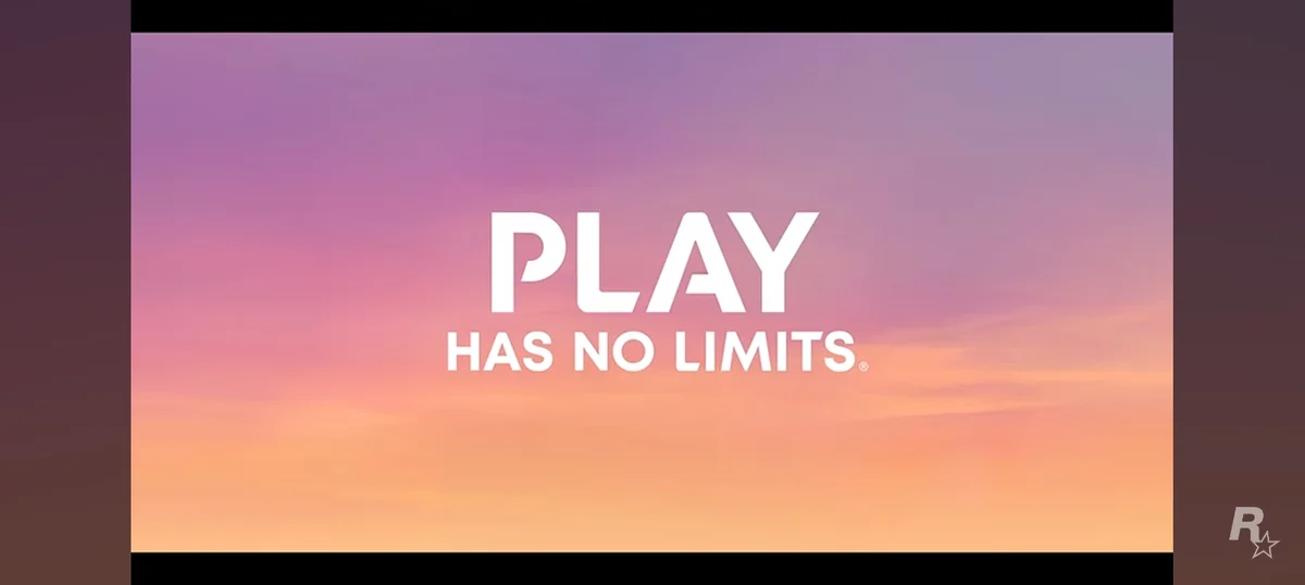 Play Has No Limits title card from the GTA 6 launch trailer