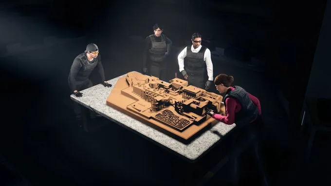 GTA 6 heist setup board for missions planning