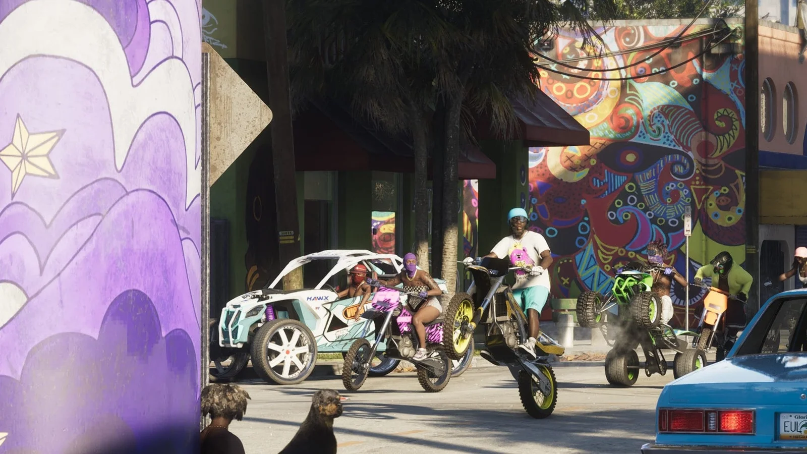 A dirt bike and ATV rider heading out to the mud tracks in GTA 6